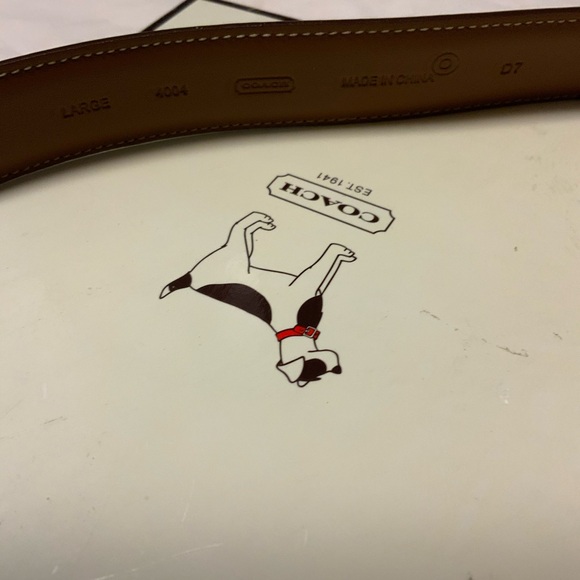 New with Tags Coach Light Brown 54” Dog Leash Below $350 Sz L Below $350 Retail - Picture 4 of 10